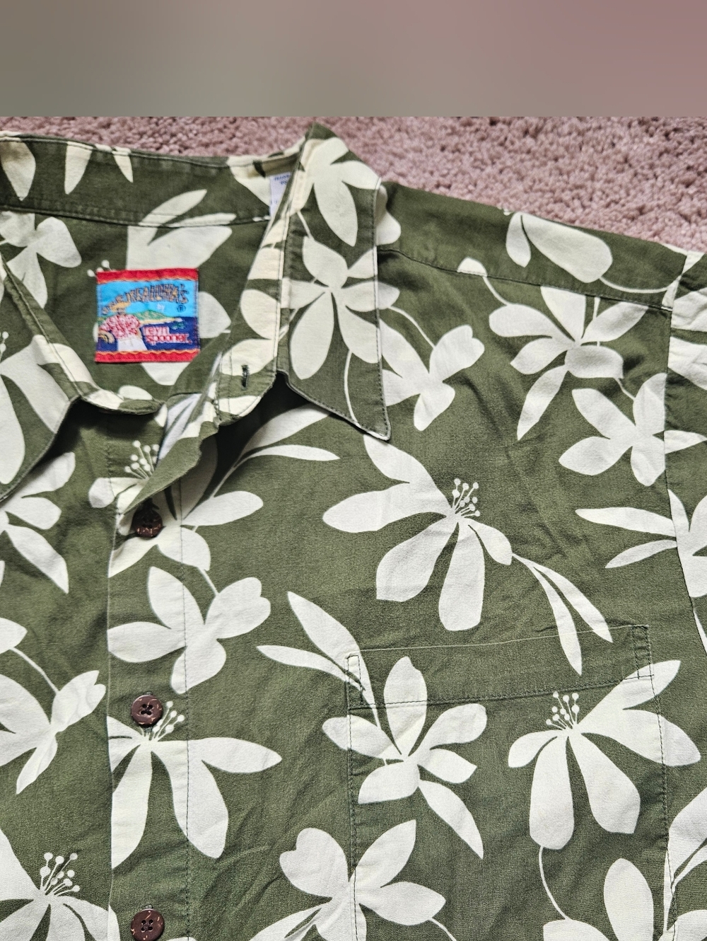 Reyn Spooner Vintage Joe Kealoha Green Hawaiian Short Sleeve Shirt Mens XXL
